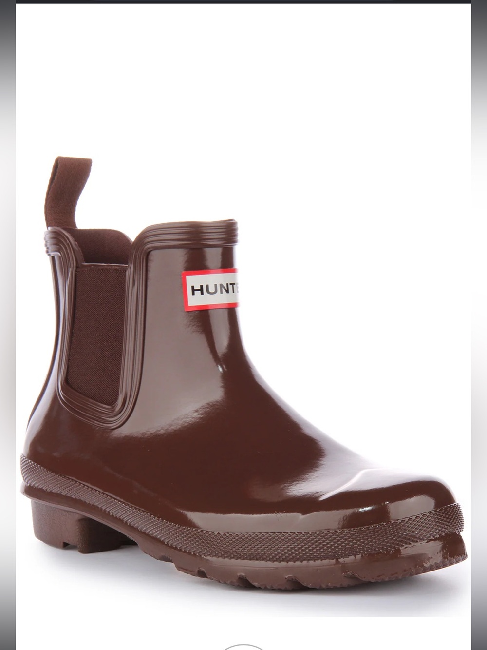 Hunter Glossy Chocolate Chelsea Rain Boots